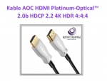Przewód Kabel HDMI Kraftmann Platinum Optical Hybrydowy Optyczny Światłowodowy 4K HDR 2.0v 4.4.4 Chip 18 GBPs - 11m