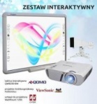 Zestaw interaktywny - QOMO QWB200-BW + ViewSonic PJD5353Ls + Avtek WallMount 1200